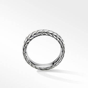 Chevron Beveled Band Ring in Sterling Silver