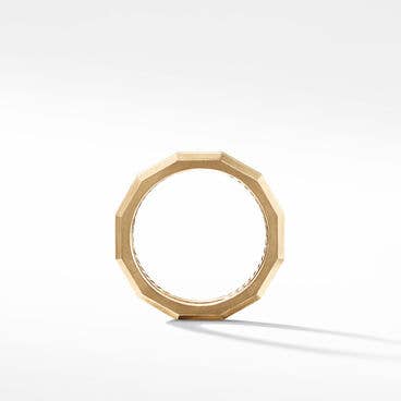 DY Delaunay Faceted Band Ring in 18K Yellow Gold
