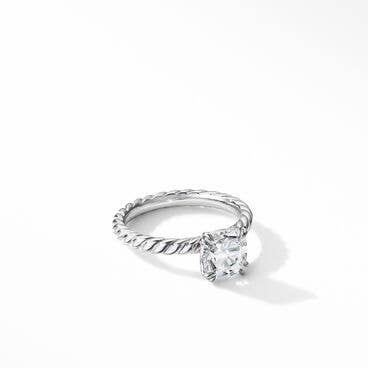 DY Unity Cable Solitaire Engagement Ring in Platinum, Cushion