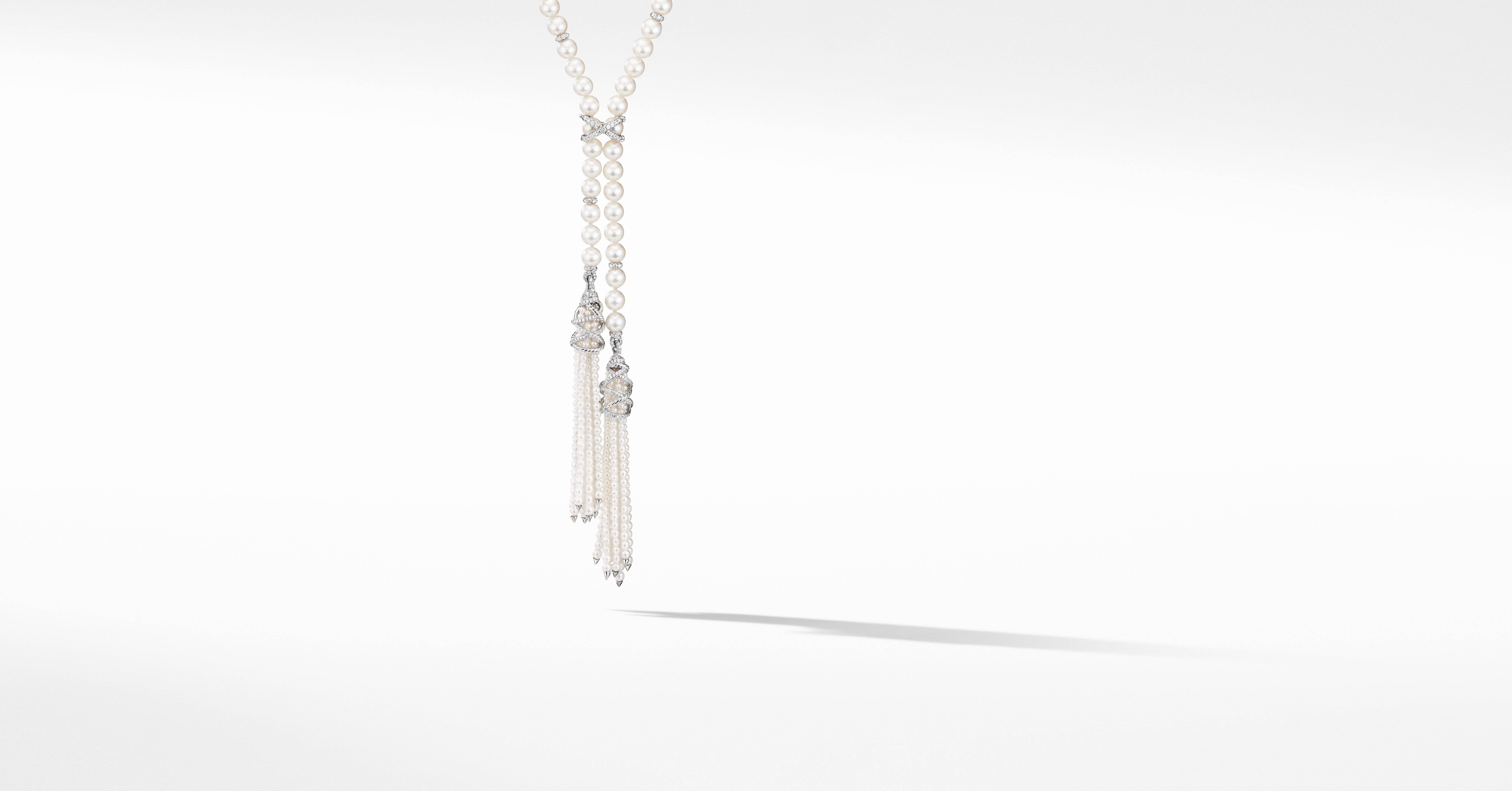 Helena Tassel Necklace with Pearls 