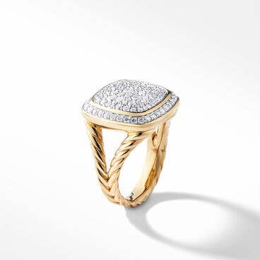 Albion® Ring in 18K Yellow Gold with Pavé Diamonds