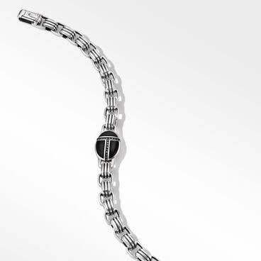 Cairo Chain Link Bracelet with Black Onyx and Pavé Black Diamonds