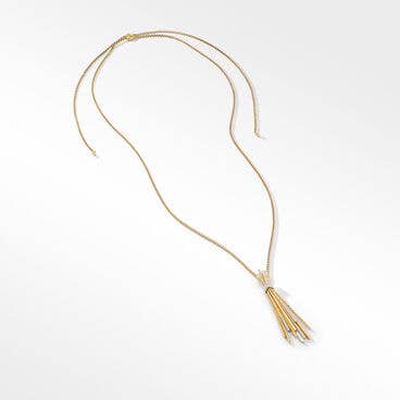 Angelika™ Y Slider Necklace in 18K Yellow Gold with Pavé Diamonds
