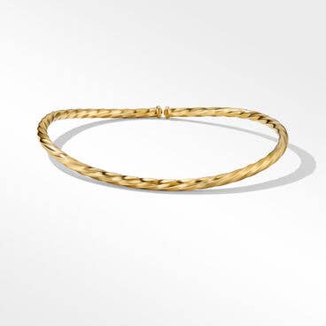 Cable Edge® Collar Necklace in Recycled 18K Yellow Gold