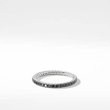 DY Eden Band Ring in Platinum with Pavé, 1.85mm