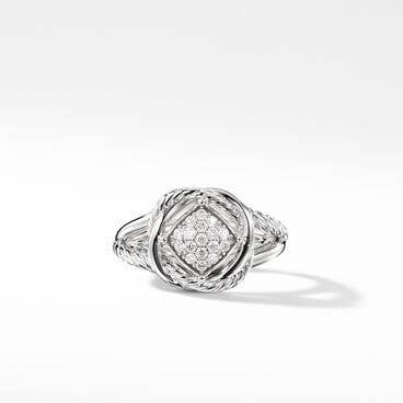 Infinity Ring with Pavé Diamonds