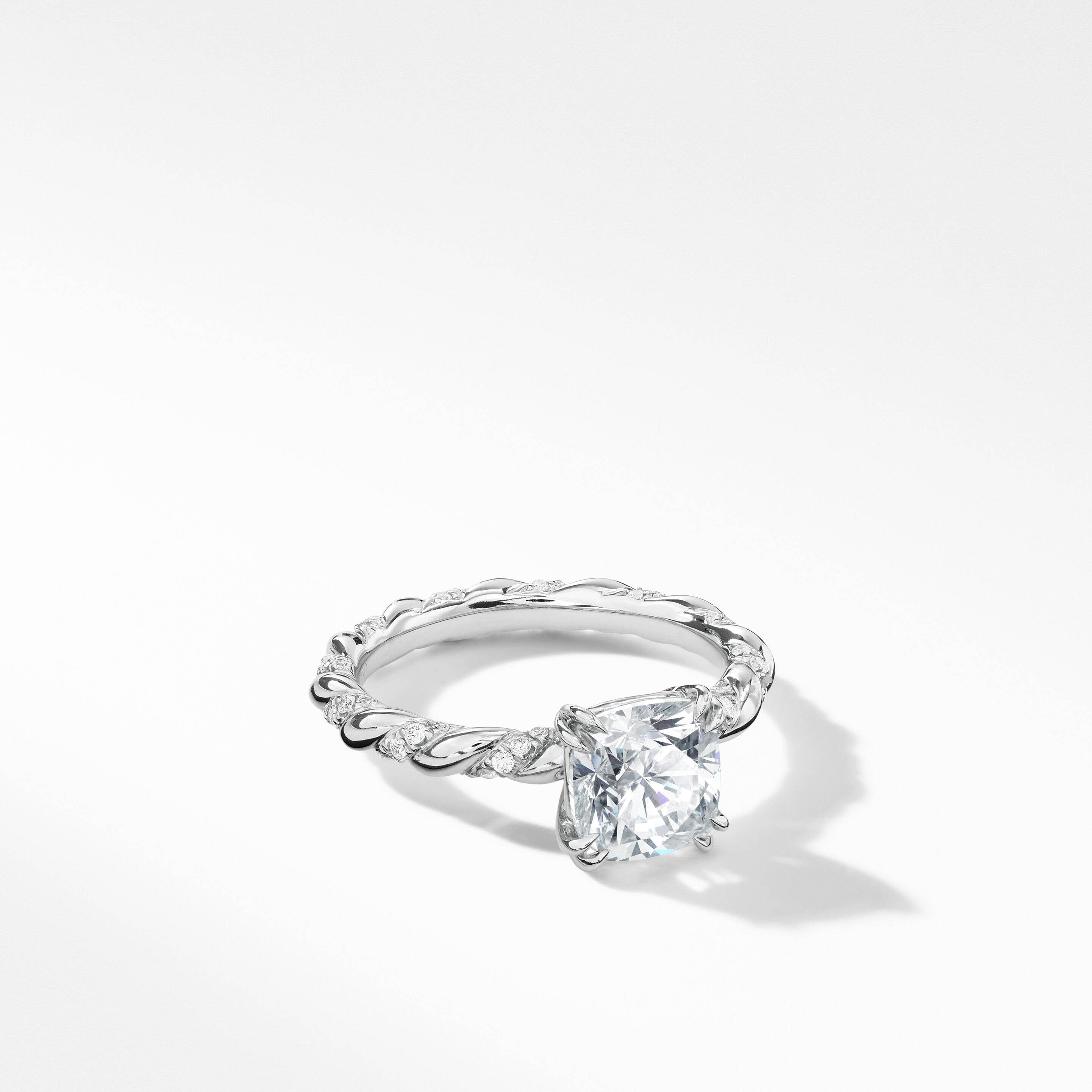 DY Unity Engagement Ring in Platinum, Cushion