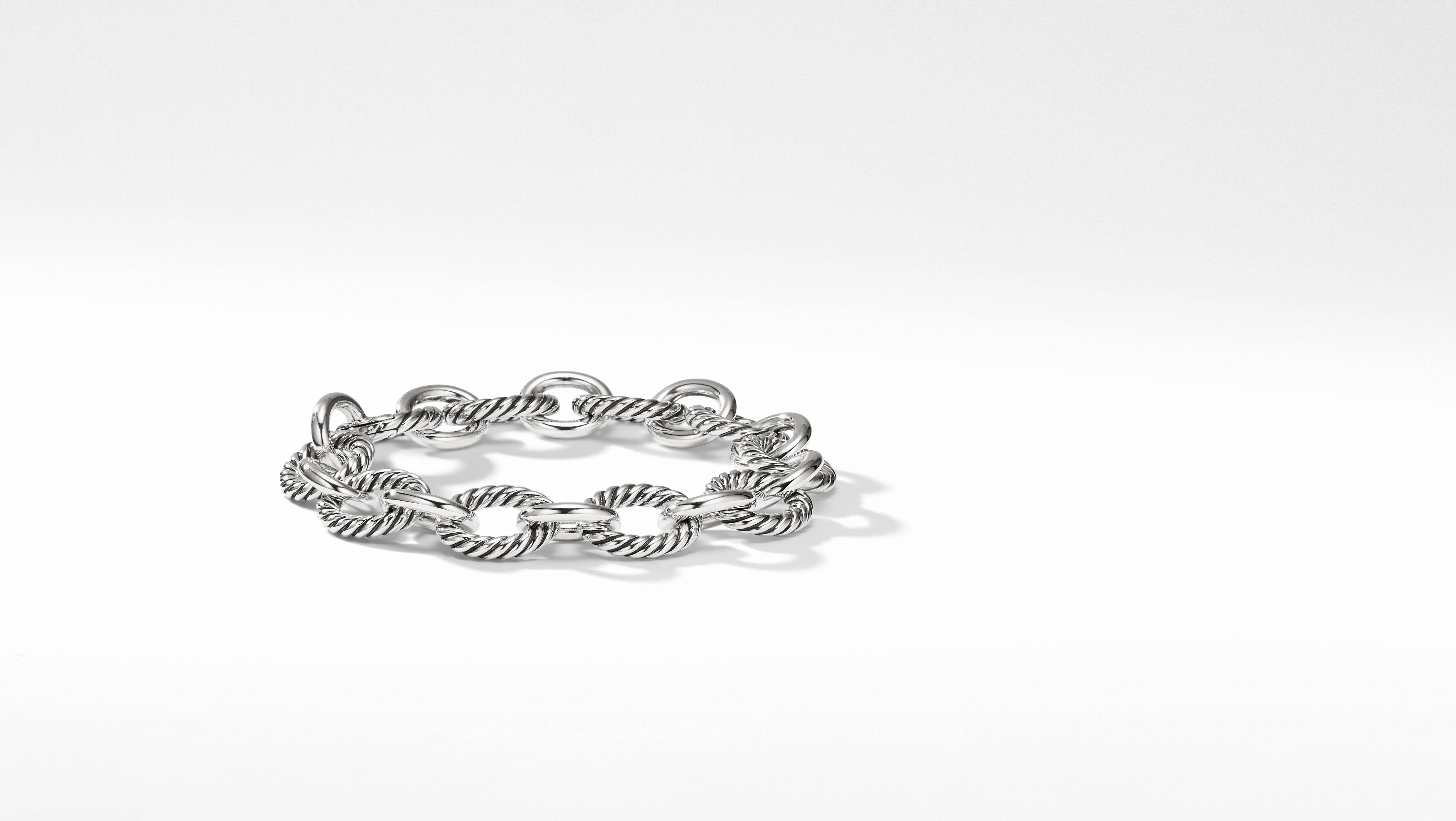 Dangly Water Droplet Bracelet in Sterling Silver Jewellery Bracelets Chain & Link Bracelets 