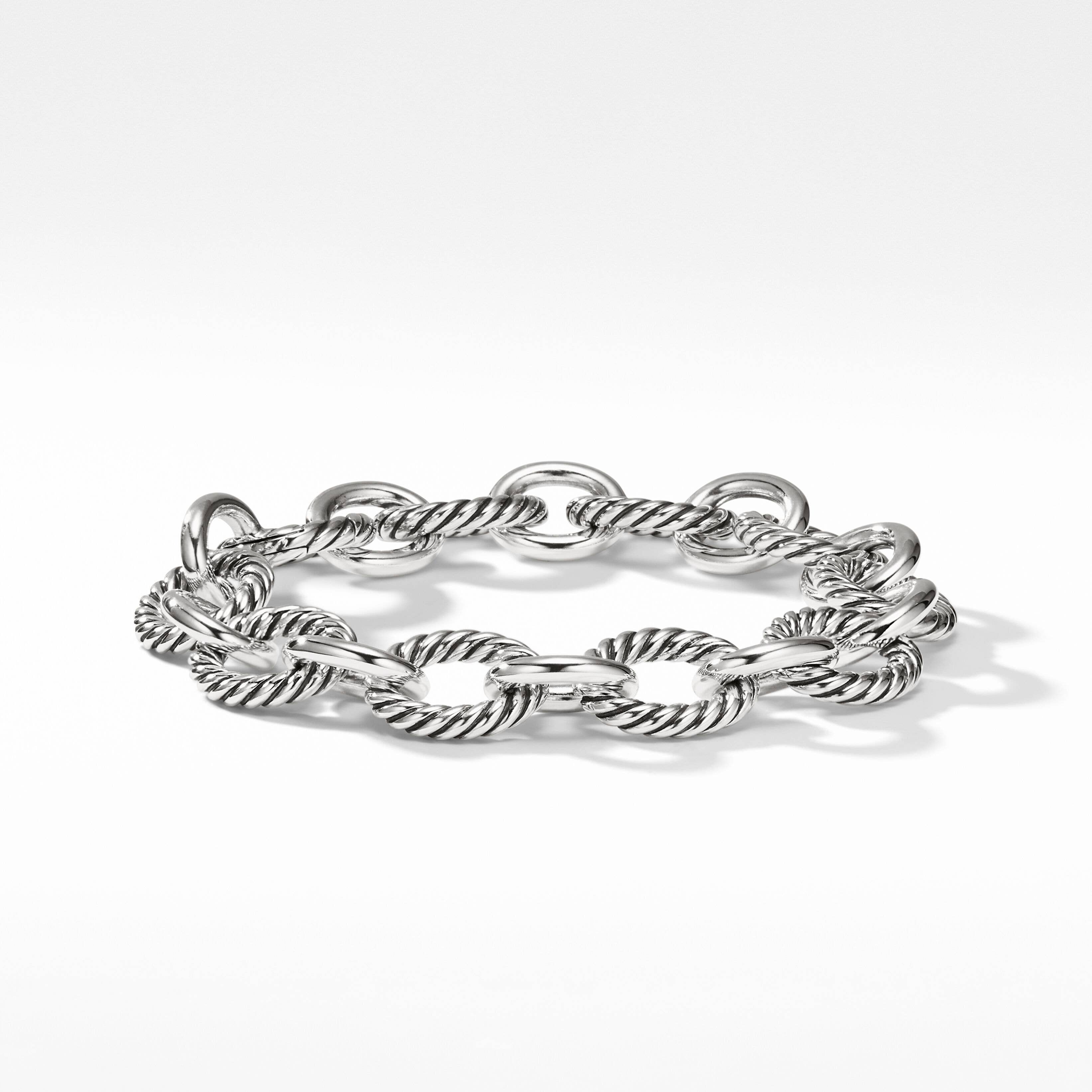 Oval Link Chain Bracelet in Sterling Silver
