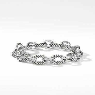 Oval Link Chain Bracelet in Sterling Silver, 12mm
