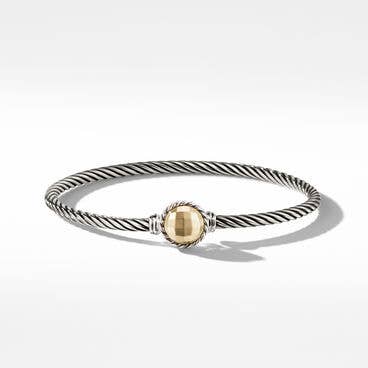 Petite Chatelaine® Bracelet in Sterling Silver with 18K Yellow Gold Dome