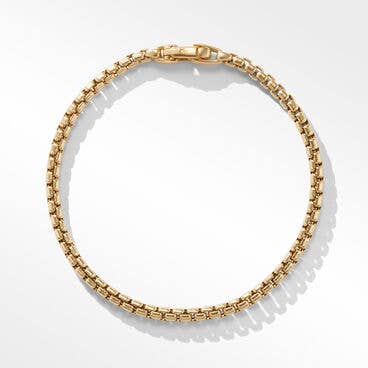 Box Chain Bracelet in 18K Yellow Gold, 3.4mm