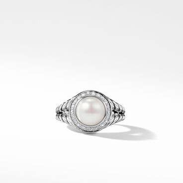 Albion® Pearl Ring with Pavé Diamonds