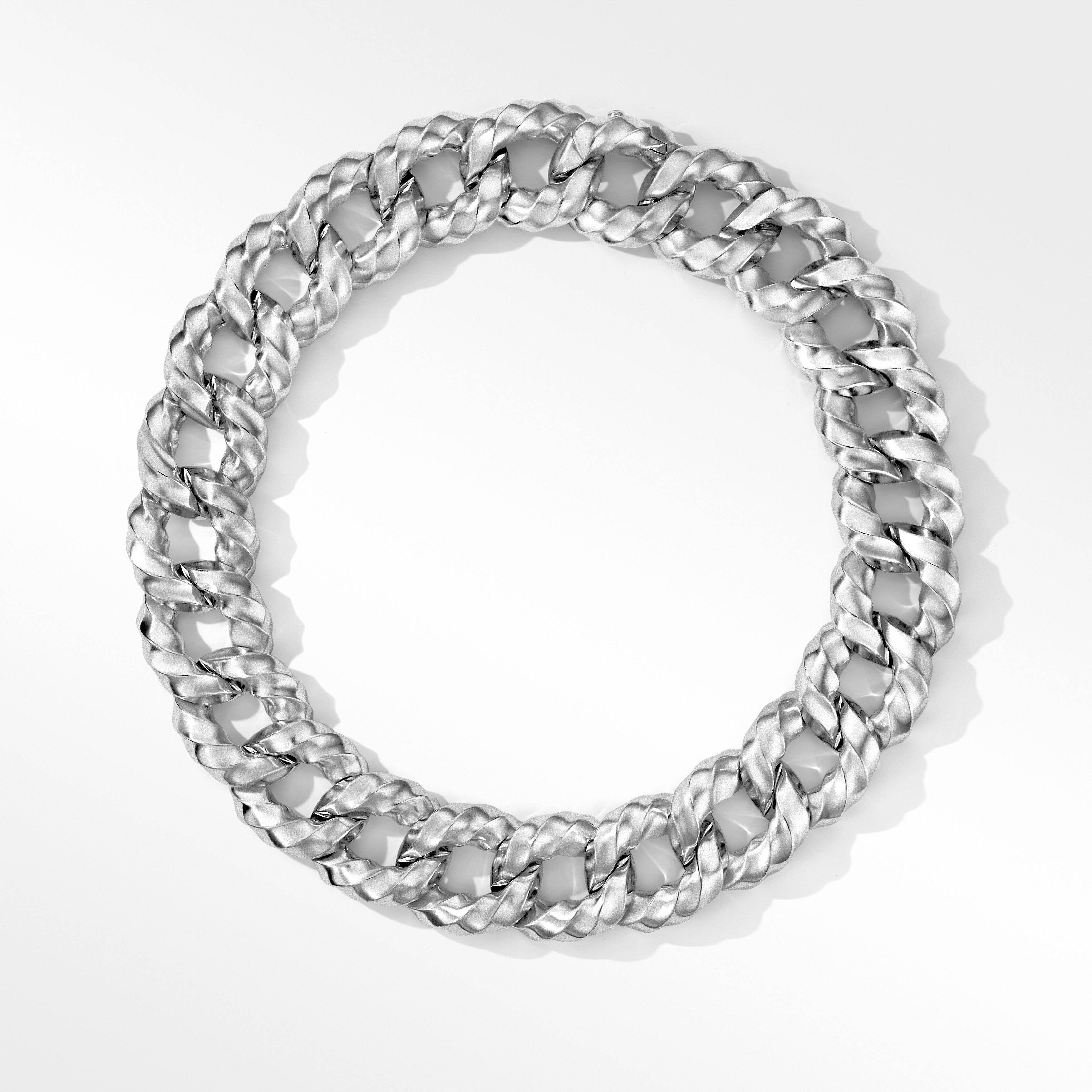 Cable Edge® Curb Chain Necklace in Sterling Silver