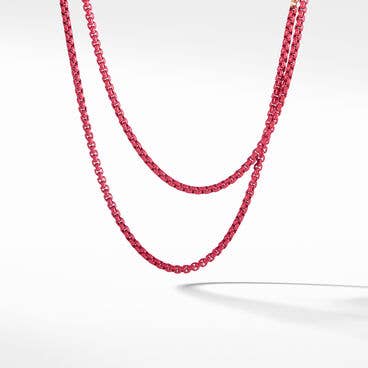 DY Bael Aire Chain Necklace in Coral with 14K Rose Gold Accents