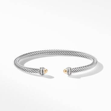 Cable Classics Colour Bracelet with 18K Yellow Gold Domes and Pavé Diamonds