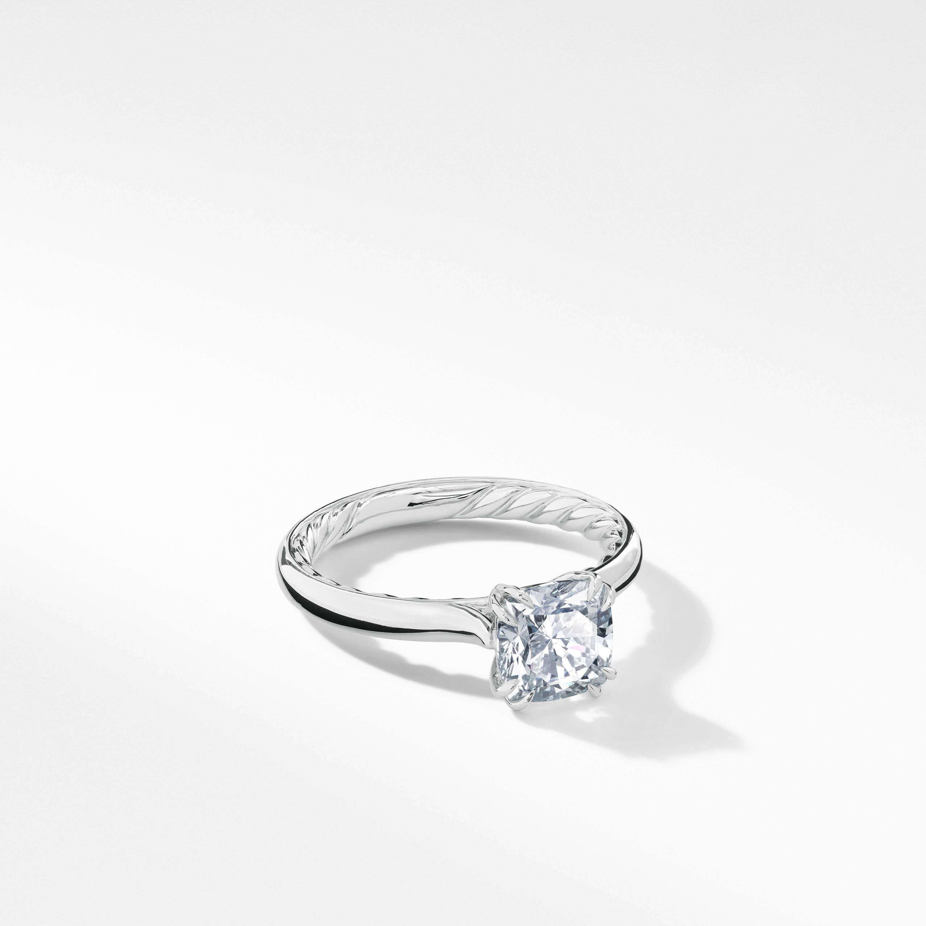 DY Eden Engagement Ring in Platinum, Cushion
