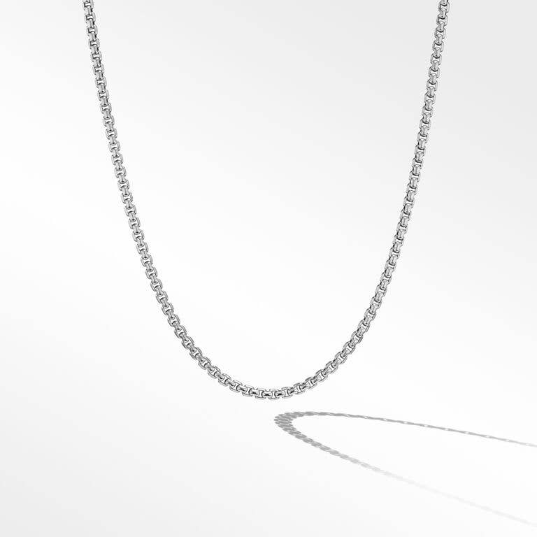 Impermeable eternamente Anestésico Box Chain Necklace in 18K White Gold