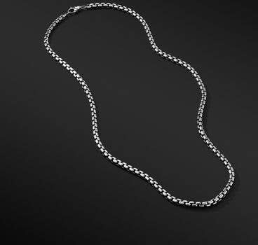 Box Chain Necklace in Sterling Silver, 4.8mm