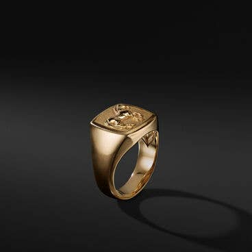Petrvs® Horse Pinky Ring in 18K Yellow Gold