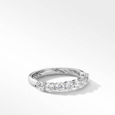 DY Eden Partway Band Ring in Platinum with Diamonds, 3.4mm