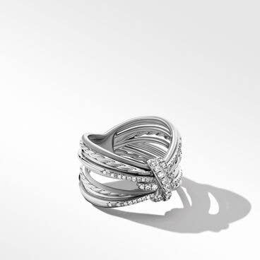 Angelika™ Four Point Ring with Pavé Diamonds