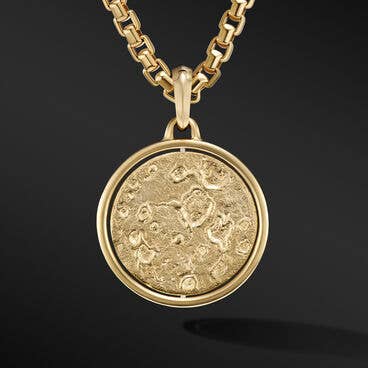 Earth and Moon Duality Amulet in 18K Yellow Gold