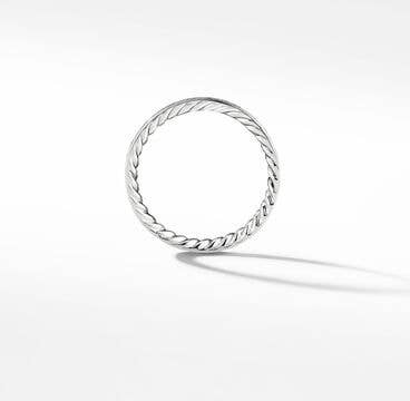 DY Eden Band Ring in Platinum with Baguette Diamonds