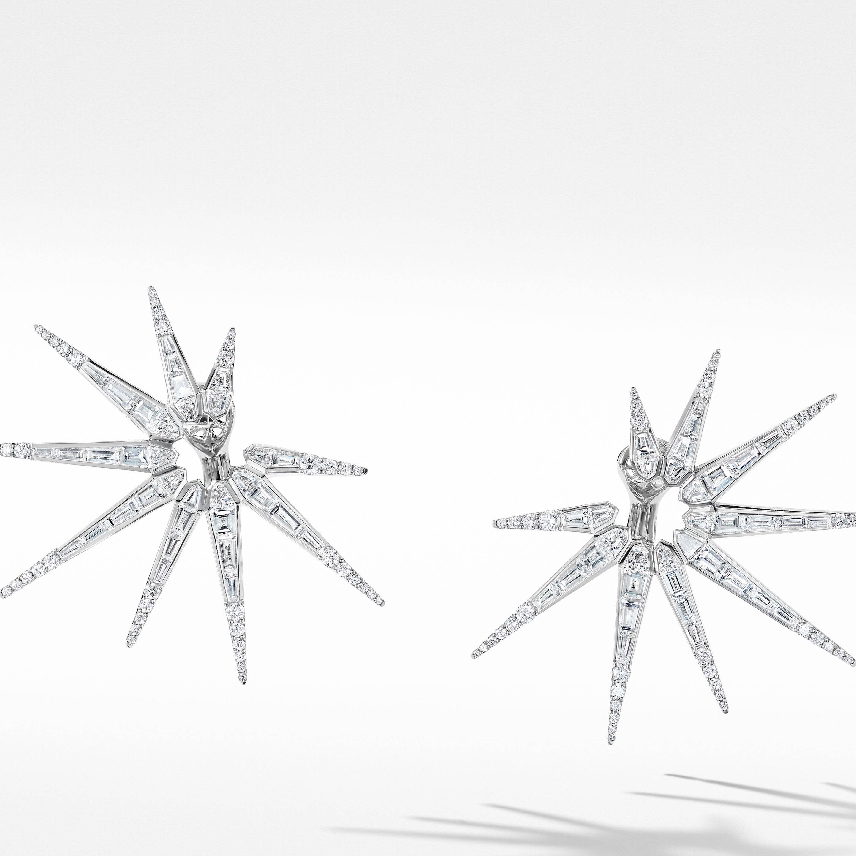 Liberty Hoop Earrings in White Gold with Diamonds