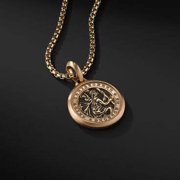 St. Christopher Amulet in 18K Yellow Gold