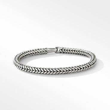 Chevron Bead Bracelet in Sterling Silver