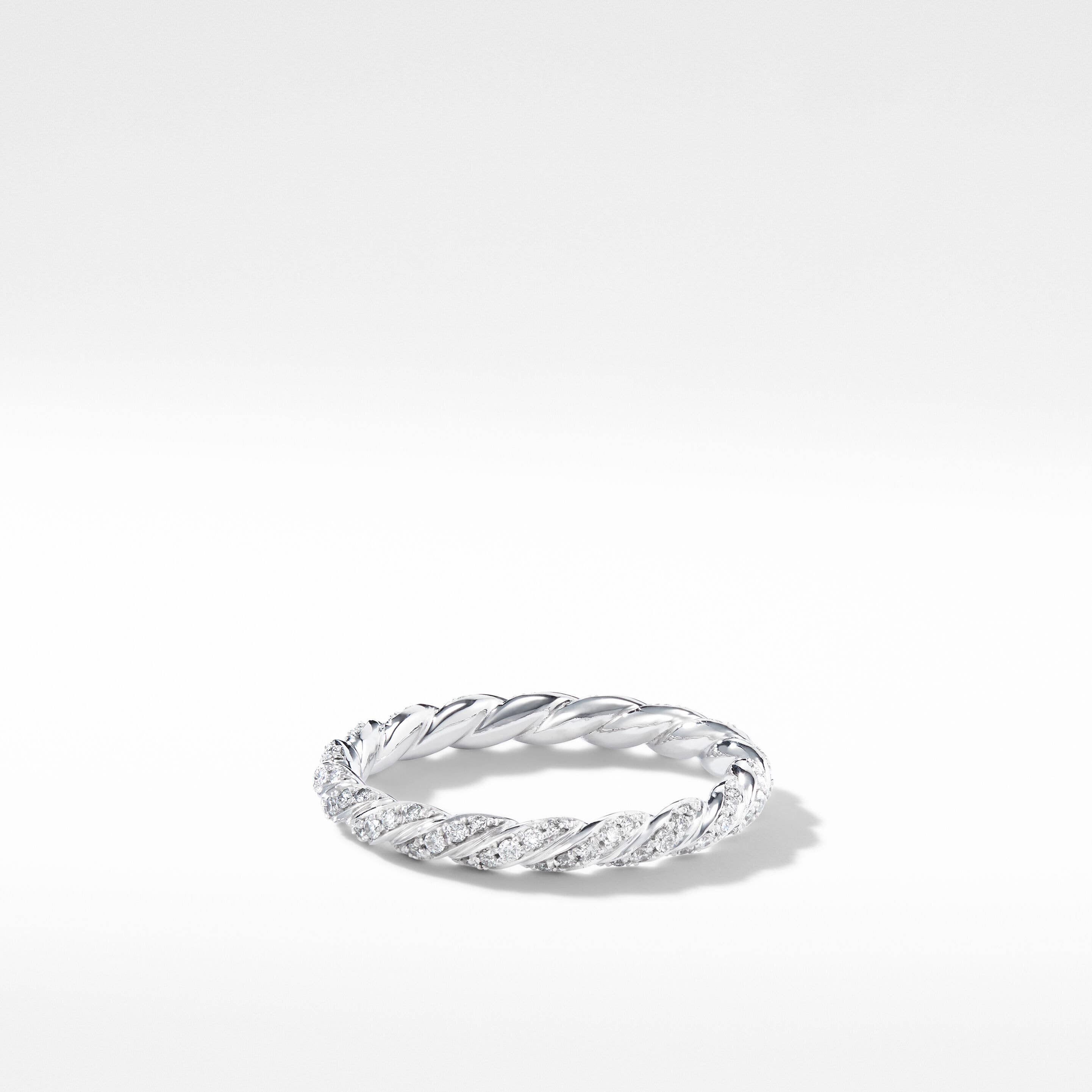 Pavé Band Ring in 18K White Gold with Diamonds