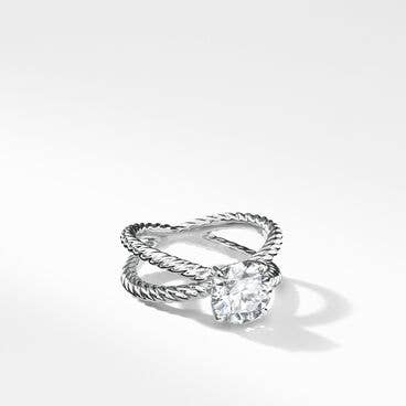 DY Crossover® Engagement Ring in Platinum, Round