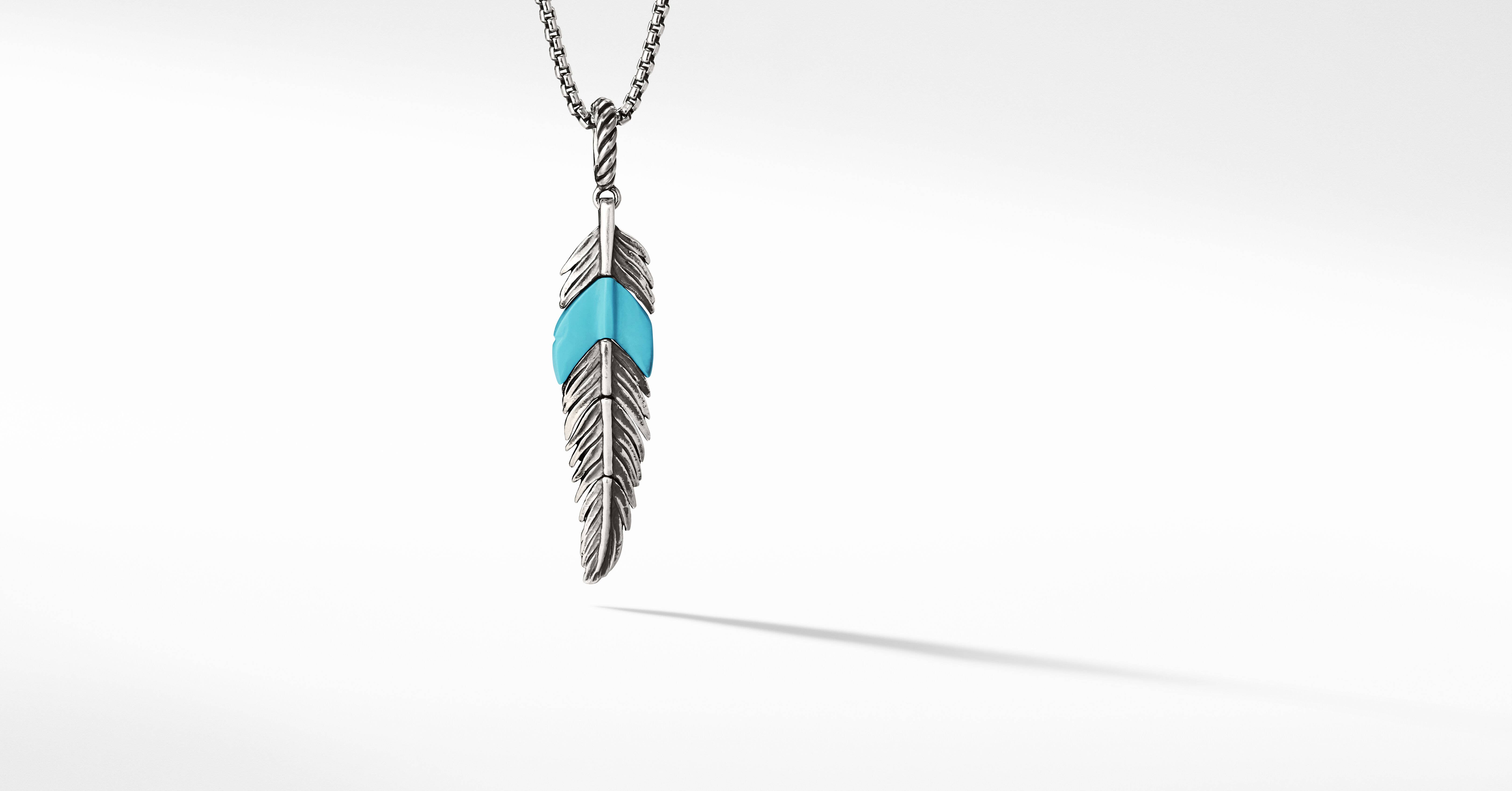Feather Amulet with Turquoise | David 
