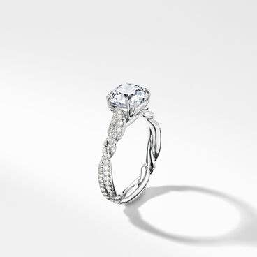 DY Wisteria® Engagement Ring in Platinum, Cushion