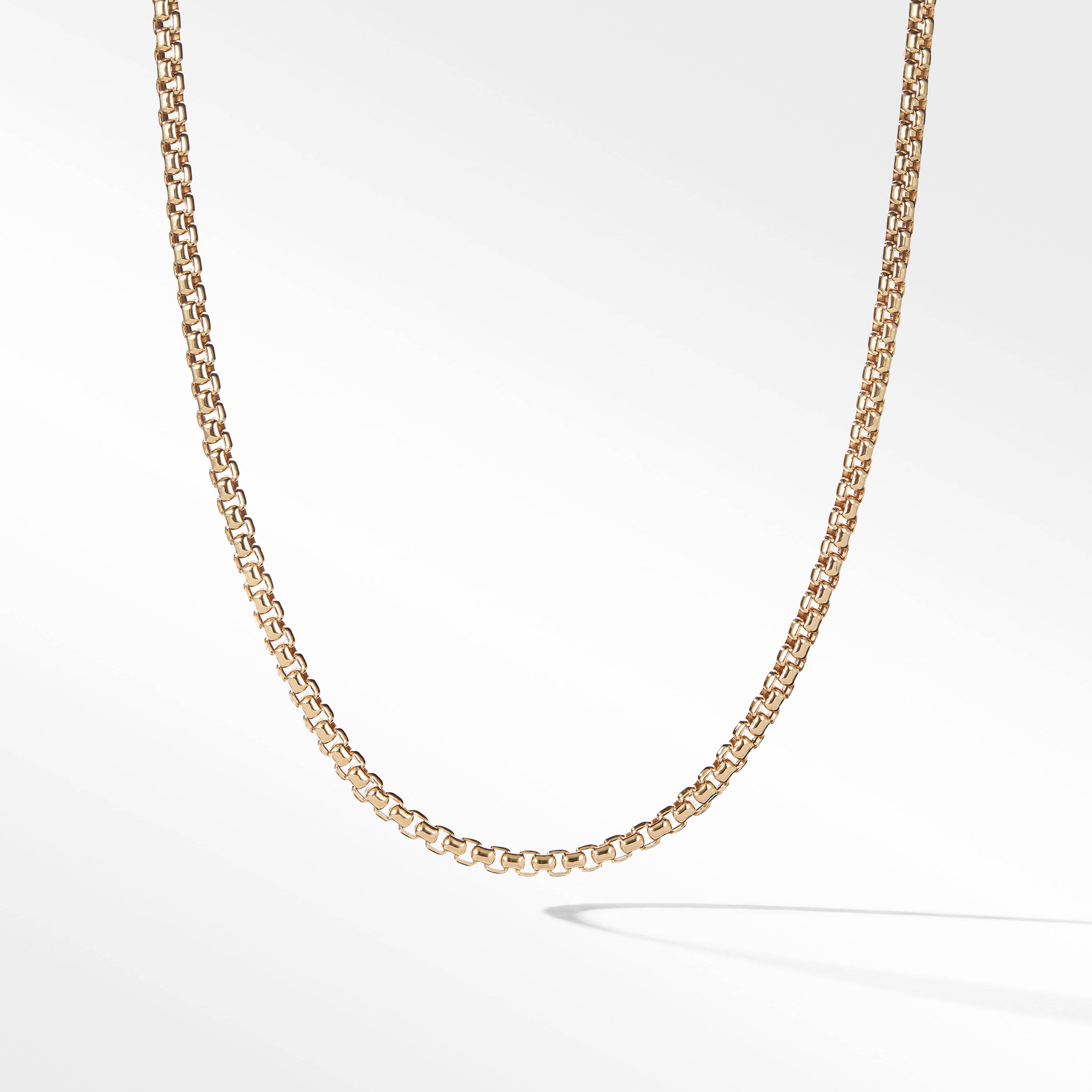 Box Chain Necklace in 18K Yellow Gold, 2.7mm