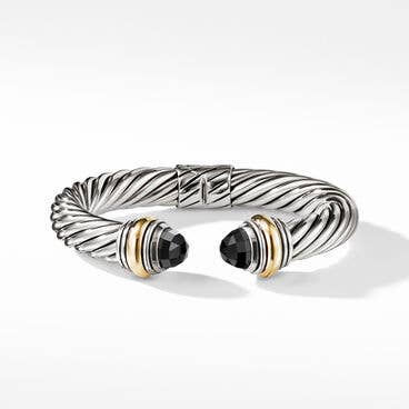 Cable Classics Colour Bracelet in Sterling Silver with Black Onyx and 14K Yellow Gold