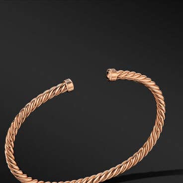 Cable Cuff Bracelet in 18K Rose Gold