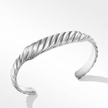 Sculpted Cable Contour Bracelet in Sterling Silver, 12.9mm