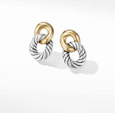 Belmont® Curb Link Drop Earrings with 18K Yellow Gold
