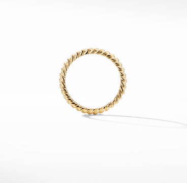 DY Unity Cable Band Ring in 18K Yellow Gold