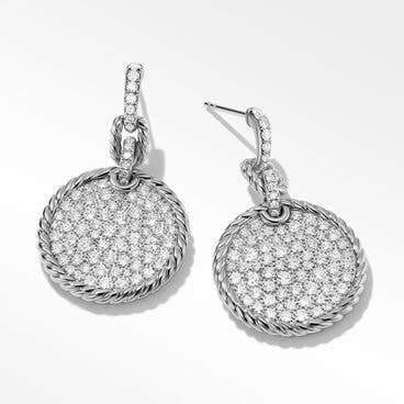 DY Elements® Convertible Drop Earrings in Sterling Silver with Pavé Diamonds