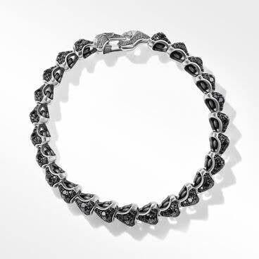 Armory® Link Bracelet in Sterling Silver with Pavé Black Diamonds