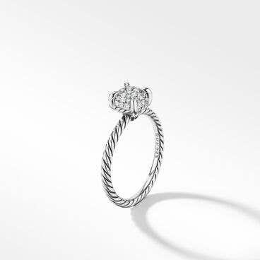 Petite Chatelaine® Ring in Sterling Silver with Full Pavé Diamonds