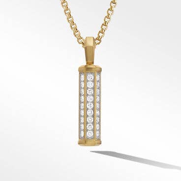 Hex Amulet in 18K Yellow Gold with Pavé Diamonds