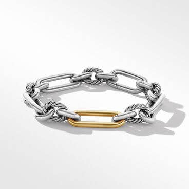 Lexington Chain Bracelet in Sterling Silver with 18K Yellow Gold