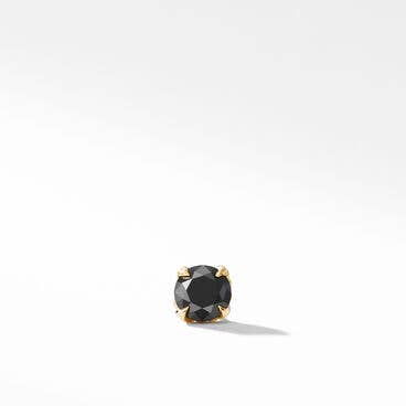 Stud Earring in 18K Yellow Gold with Black Diamond