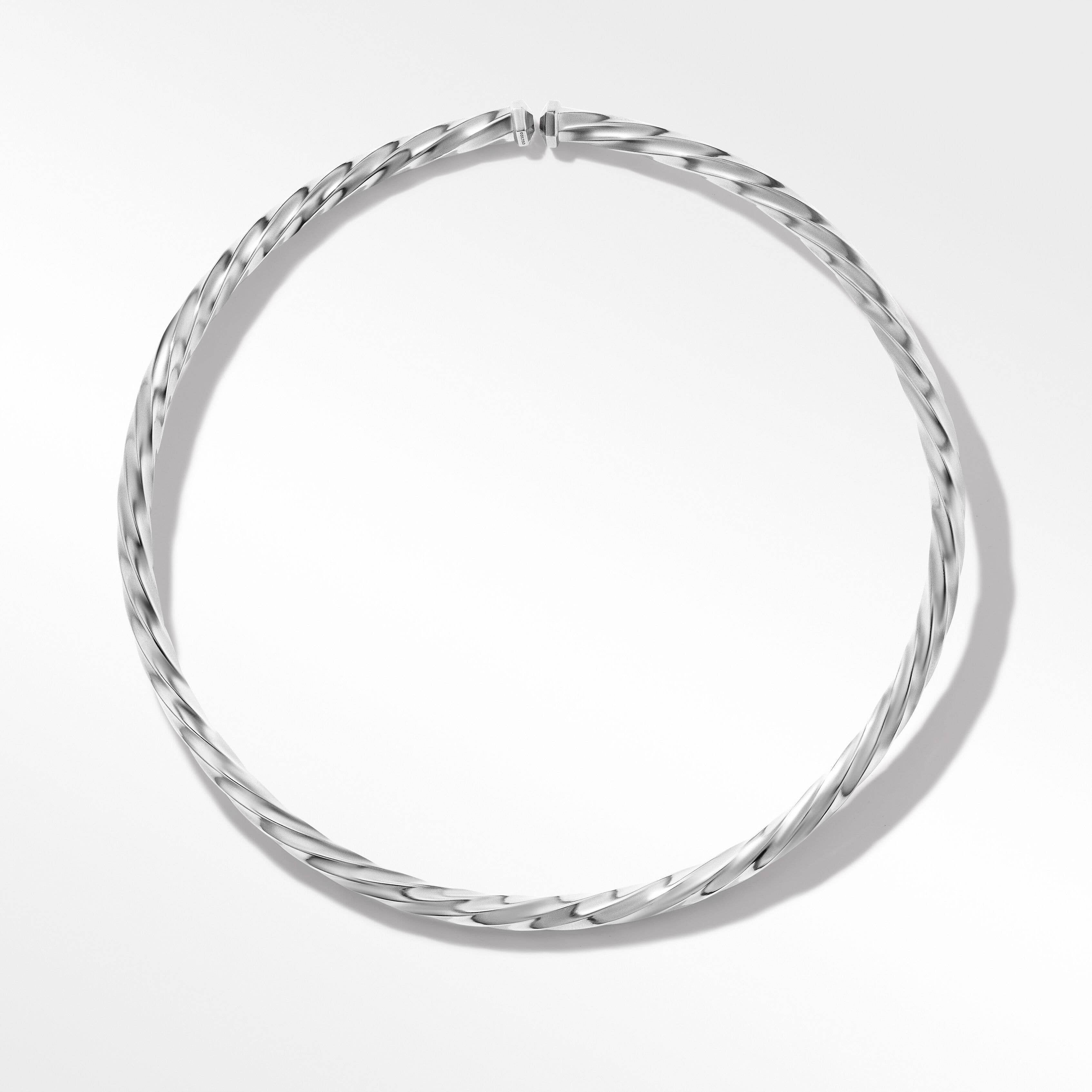 Cable Edge™ Collar Necklace in Sterling Silver