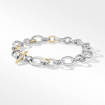 DY Mercer™ Necklace in Sterling Silver with 18K Yellow Gold and Pavé Diamonds