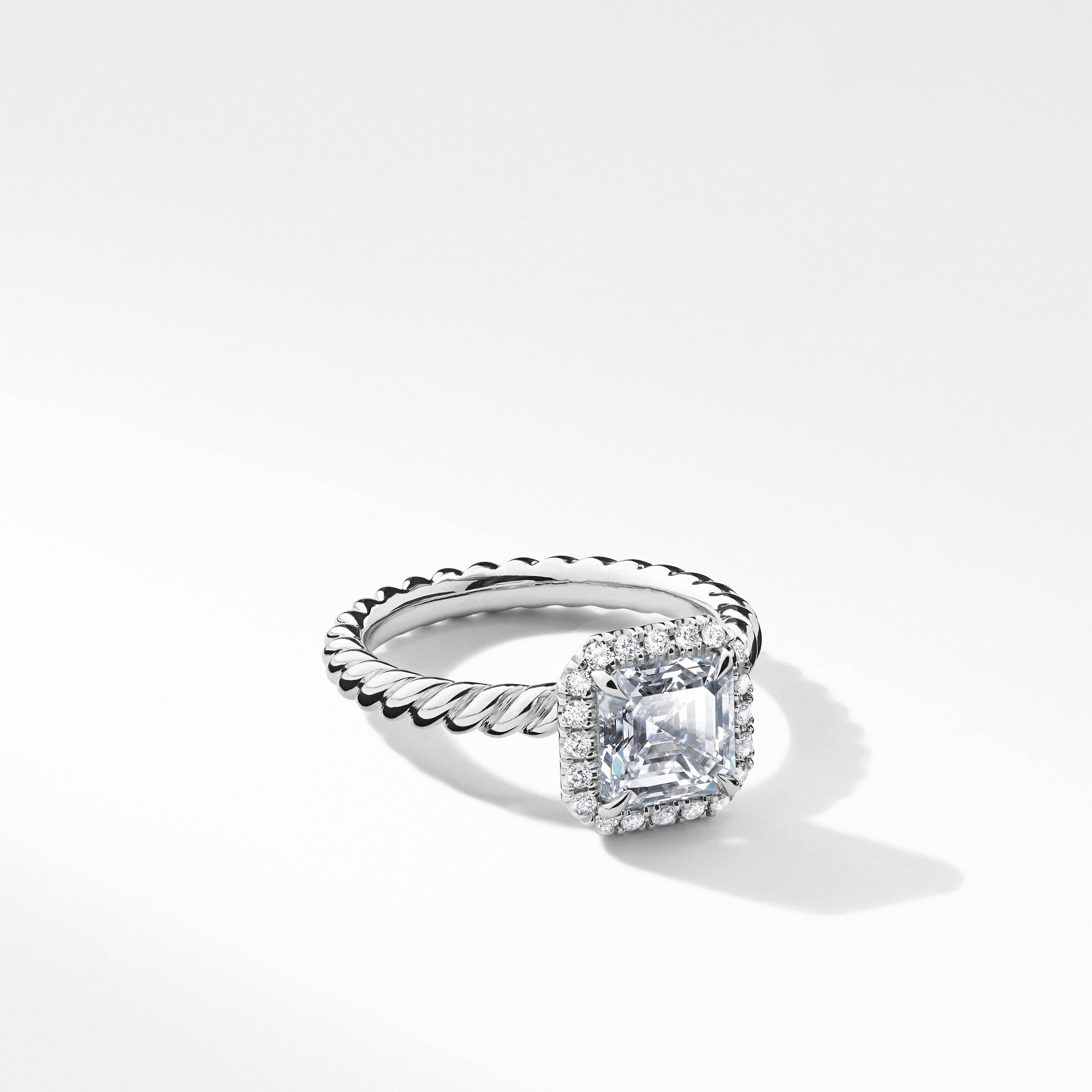 DY Capri® Engagement Ring in Platinum, Asscher